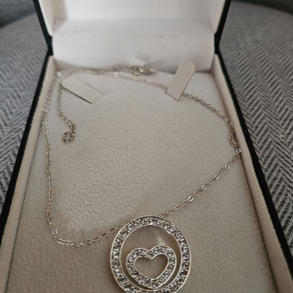 Alfani heart pendant necklace crystallized with Swarovski